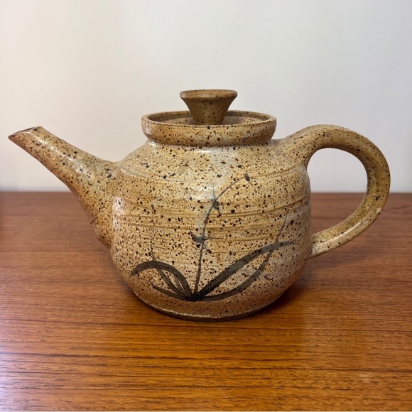 Mid Century Japanese? American? Vtg Minimalist Organic Studio Pottery Tea Pot - Picture 4 of 10